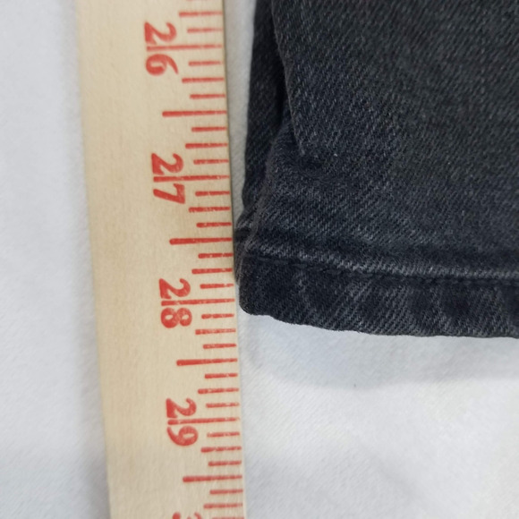 LOFT Jeans Size 32 14 Black Velvet Stripe High Rise Wide Leg Jean Petite Inseam - Picture 11 of 12